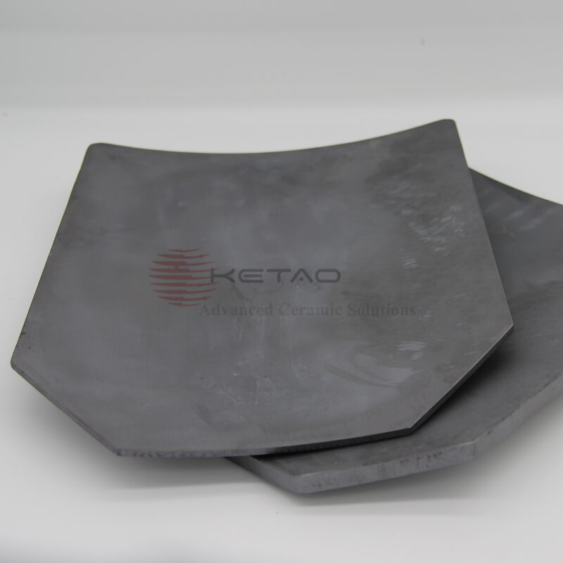RBSiC monolithic plate, Reaction Bonded Silicon Carbide monolithic plate, ceramic torso plate, 300x250mm RBSiC Front Plate, 12